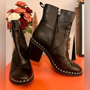 Circus by Sam Edelman Size 9.5 Black Studded Heeled Boot